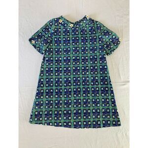 Vintage CHOCOLATE SOUP Girls Floral Daisy Dress Size 7 with Peter Pan Collar USA